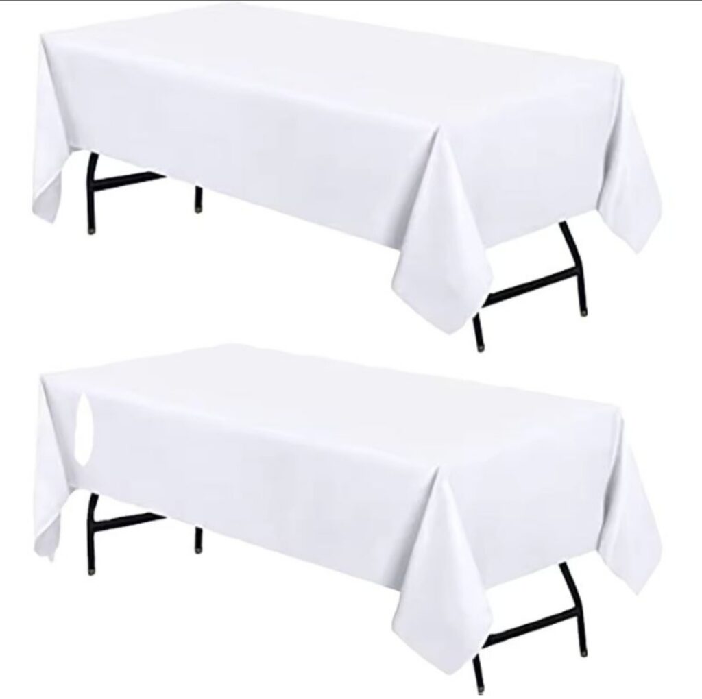 Trestle Tablecloth available for hire from JK Party Hire